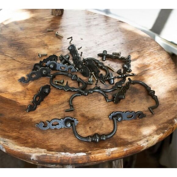 victorian, antique drawer pulls brass salvage primative cottage vintage - Picture 1 of 1